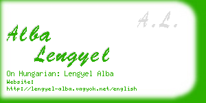 alba lengyel business card